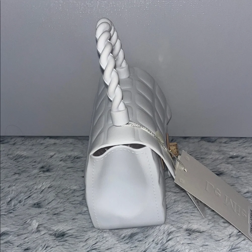 Le Miel White Mini Bag with Crossbody Chain